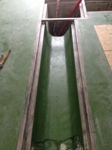Applying PU for open-channel drainage